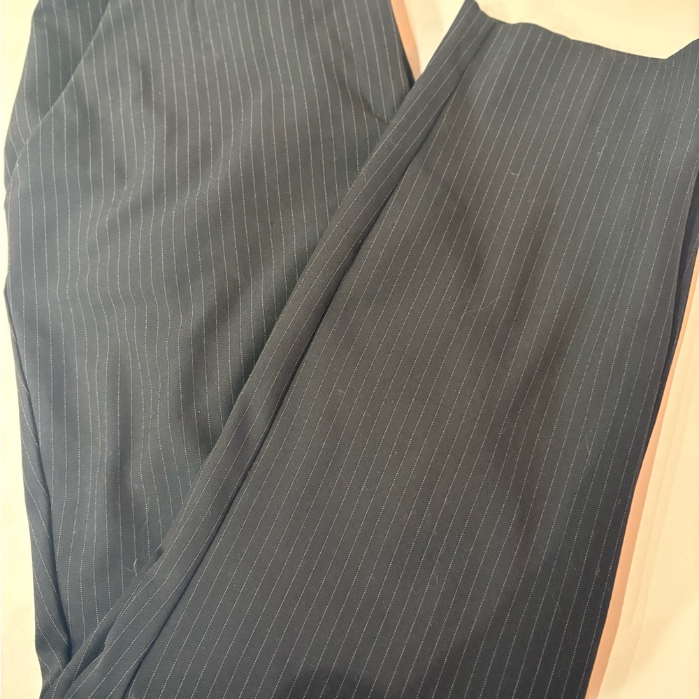 Express Columnist Black Pinstripe Ankle Length  Pants Size 12R